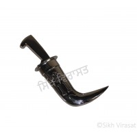 Kirpan Or Kirpaan Stainless-Steel engraved with Arrows and Khanda and With Steel Blade - Small Size 6 Inch