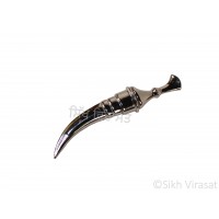 Kirpan Or Kirpaan Stainless-steel Chilli (Punjabi: Mirch) Shaped Style -Air Travel -Small Color Silver Size 4 Inch