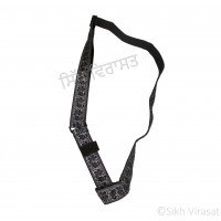 Khalsa Kirpan Gatra Or Gaatra Designer Embroidery Black, Silver Floral Pattern Adjustable Steel Buckle Width 1.5 Inch Color Black