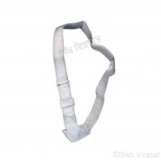 Khalsa Kirpan Gatra Or Gaatra Designer Embroidery White, Silver Floral Pattern Adjustable Plastic Buckle Width 1.5 Inch Color White