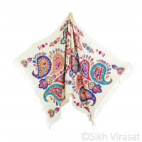 Handmade Cherry Multicolored Embroidery Pashmina Kashmiri Shawl/Stole