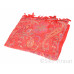 Red & Black Flower Design Pashmina Semi Silk with Broad Woven Border Shawl /Stole