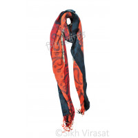 Multicolored Woven Design Pashmina Semi Silk Shawl /Stole