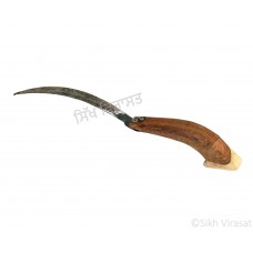 Datri (Punjabi: ਦਾਤਰੀ ਜਾਂ ਦਾਤੀ) Iron Blade Wooden Handle Size – 15 Inches
