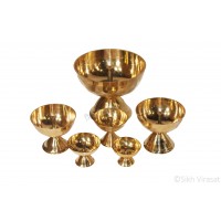 Jot Oil Brass Lamp / Akhand Jyoti Diya Deepak/ Brass stand Color Golden Size 2.25/2.5/3/3.75/4/6.25 