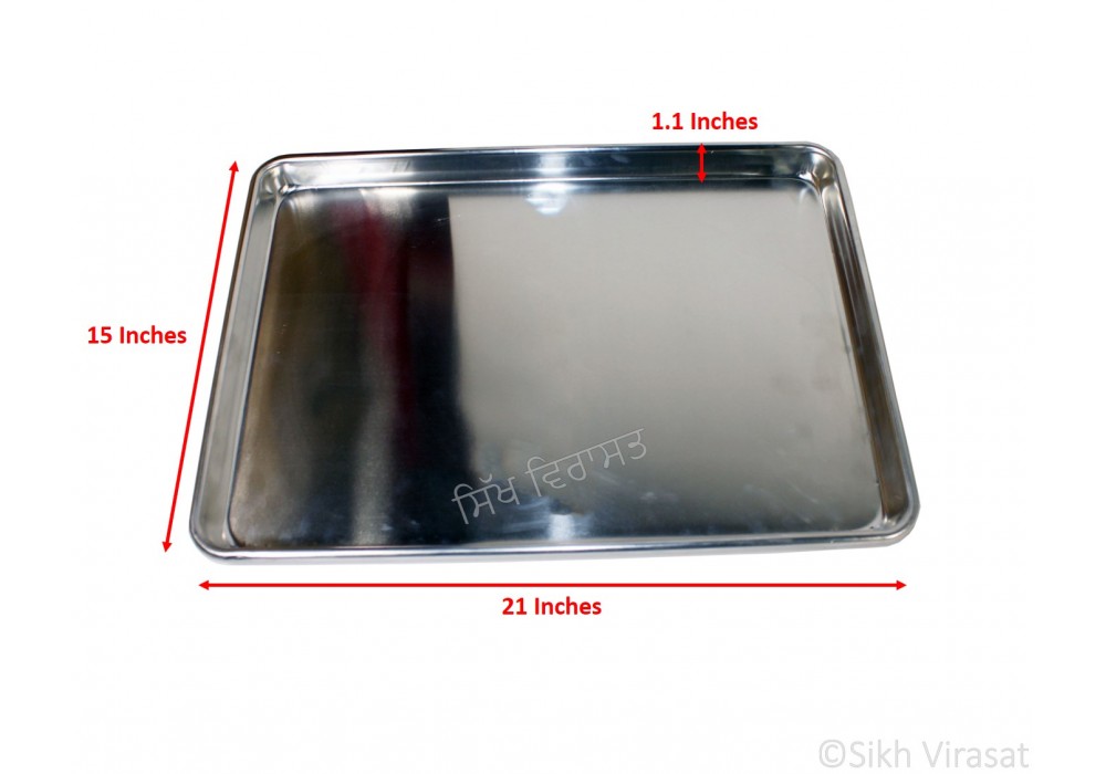 Aluminum or Aluminium Baking Tray or Baking Pans Color – Silver Size –  18x13 & 21x15 Inches