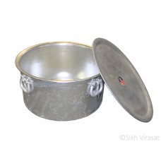 Patila (Punjabi: ਪਤੀਲਾ) Kunde Wala Aluminium or Aluminum Color – Silver Size – 33 Inch Number 66