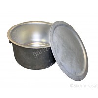 Patila (Punjabi: ਪਤੀਲਾ) Kunde Wala Aluminium or Aluminum Color – Silver Size – 23 Inch Number 46 
