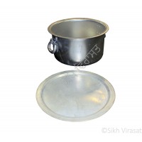 Patila (Punjabi: ਪਤੀਲਾ) Kunde Wala Aluminium or Aluminum Color – Silver Size – 24 Inch Number 48 