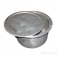 Patila (Punjabi: ਪਤੀਲਾ) Kunde Wala Aluminium or Aluminum Color – Silver Size – 25 Inch Number 50 