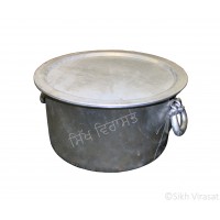 Patila (Punjabi: ਪਤੀਲਾ) Kunde Wala Aluminium or Aluminum Color – Silver Size – 15.5 Inch Number 30 
