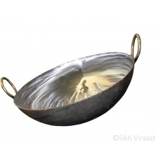 Karahi Or Kadai or Kadahi (Punjabi: ਕੜਾਹੀ) Frying Pan Iron (Punjabi: Sarabloh) Round Base - Diameter 27 Inch 