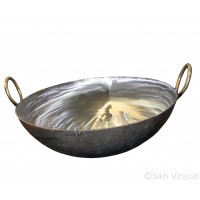 Karahi Or Kadai or Kadahi (Punjabi: ਕੜਾਹੀ) Frying Pan Iron (Punjabi: Sarabloh) Round Base - Weight 26 kg