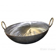 Karahi Or Kadai or Kadahi (Punjabi: ਕੜਾਹੀ) Frying Pan Iron (Punjabi: Sarabloh) Round Base - Weight 26 kg