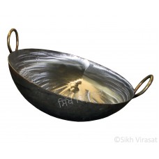 Karahi Or Kadai or Kadahi (Punjabi: ਕੜਾਹੀ) Frying Pan Iron (Punjabi: Sarabloh) Round Base - Diameter 26 Inch 