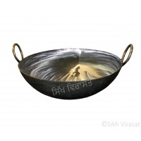 Karahi Or Kadai or Kadahi (Punjabi: ਕੜਾਹੀ) Frying Pan Iron (Punjabi: Sarabloh) Round Base - Diameter 25.8 Inch 