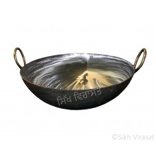 Karahi Or Kadai or Kadahi (Punjabi: ਕੜਾਹੀ) Frying Pan Iron (Punjabi: Sarabloh) Round Base - Diameter 25.8 Inch 