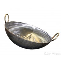 Karahi Or Kadai or Kadahi (Punjabi: ਕੜਾਹੀ) Frying Pan Iron (Punjabi: Sarabloh) Round Base - Weight- 16 Kg Approx 