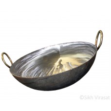 Karahi Or Kadai or Kadahi (Punjabi: ਕੜਾਹੀ) Frying Pan Iron (Punjabi: Sarabloh) Round Base - Weight 14 Kg