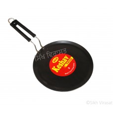 Tava Or Tawa (ਤਵਾ) Iron (Punjabi: Sarabloh) Induction flat based frying pan or Dosa Tava With Non-Stick Coating Size - Diameter 9.8 Inch