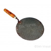 Tava Or Tawa (ਤਵਾ) Iron (Punjabi: Sarabloh) curved Heavy Size - Diameter 10.8 Inch