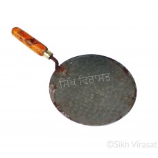 Tava Or Tawa (ਤਵਾ) Iron (Punjabi: Sarabloh) curved Heavy Size - Diameter 10.8 Inch