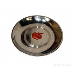 Plate (Punjabi: ਪਲੇਟ) Stainless-steel Color Silver Size Small Diameter 7.5 inch