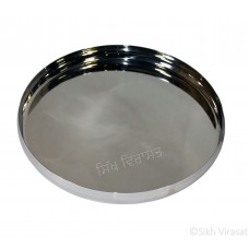Thal (Punjabi: ਥਾਲ) Stainless-steel Color Silver Size Diameter 12.8 inch Thal (Punjabi: ਥਾਲ) Stainless-steel Color Silver Size Diameter 12.8 inch