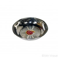 Dish Stainless-Steel Octagonal Shaped Color Silver Size Diameter – 4.5 Inch