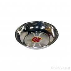 Dish Stainless-Steel Octagonal Shaped Color Silver Size Diameter – 4.5 Inch