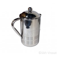 Jug (Punjabi: ਜੱਗ) Stainless-steel Kettle Type Color Silver Size 7.5 Inch Capacity 2 ltr (approx)