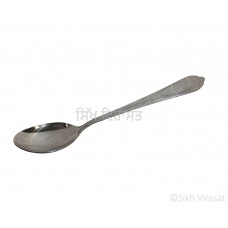 Spoon; Dessert Spoon (Punjabi: ਚਮਚਾ) Stainless-steel Designer Color Silver Size 7 