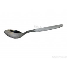 Spoon; Dessert Spoon (Punjabi: ਚਮਚਾ) Stainless-steel Designer Color Silver Size 7 