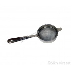 Poni (Punjabi: ਪੋਣੀ) Chaa Poni (Tea Filter) semi-circle base Stainless-steel Color Silver Size 8.3 & 9 Inch 