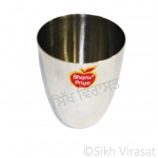 Glass (Punjabi: ਗਲਾਸ) Stainless-Steel Color Silver Size Medium – 4 Inch