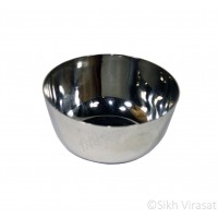 Bowl (Punjabi: ਕੌਲੀ or ਕਟੋਰੀ) Stainless-steel Color Silver Size Diameter 3.7 Inch 