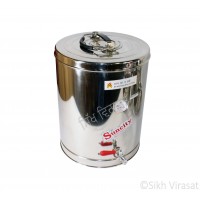 Tea (Punjabi: ਚਾਹ) Can Stainless-steel Color Silver Capacity 10, 15 & 20 Liters 