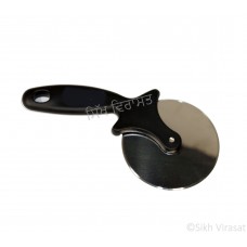 Pizza Cutter Stainless-steel Blade Plastic Black Handle Color Black & Silver Size – 8 Inch 