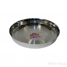Thal (Punjabi: ਥਾਲ) Stainless-steel Color Silver Size Diameter 11 Inch 