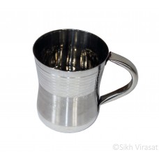 Cup (Punjabi: ਕੱਪ) Stainless-steel for Children/kids Designer Color Silver Size Small Height 3.4 Inch 