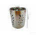 Spoon Holder Stainless-Steel / Cutlery Holder Stand Large with leaf pattern 