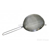 Poni (Punjabi: ਪੋਣੀ) Skimmer or Chaa Poni (Tea Filter) Stainless-steel Color Silver Size – Large 20.5 Inch 