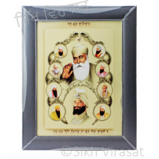 Ten Gurus and Das Guru Sahiben Colored Photo Size 12 X 16