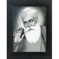Shri Guru Nanak Dev Ji Black & White Photo Size – 6x8