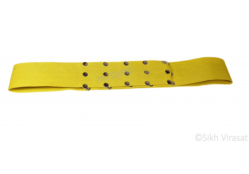 Kamarkasa Belt or Belt Tich Button Adjustable  Color-Yellow/Kesri/Saffron/White Medium Size 18 to