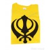 T-Shirt Ultra Cotton Mens Classic - Short Sleeve Standard Jersey Graphic - T-Shirt (Punjabi:Khanda ) Symbol Size Small Color Yellow