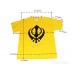 T-Shirt Ultra Cotton Mens Classic - Short Sleeve Standard Jersey Graphic - T-Shirt (Punjabi:Khanda ) Symbol Size Small Color Yellow