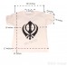 T-Shirt Ultra Cotton Mens Classic - Short Sleeve Standard Jersey Graphic - T-Shirt (Punjabi:Khanda ) Symbol Size Medium Color Yellow White