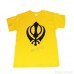 T-Shirt Ultra Cotton Mens Classic - Short Sleeve Standard Jersey Graphic - T-Shirt (Punjabi:Khanda ) Symbol Size X-Large Color Yellow 