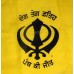 Nishan Sahib Or Printed Flag (Punjabi: Jhanda) Color Yellow Size 33 x 25 inch